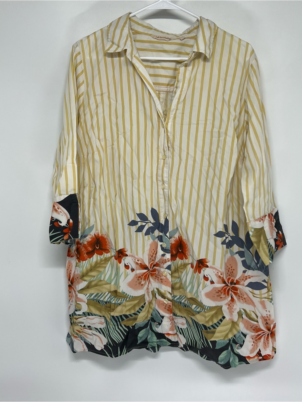 Soft surroundings women’s 1X button down shirt